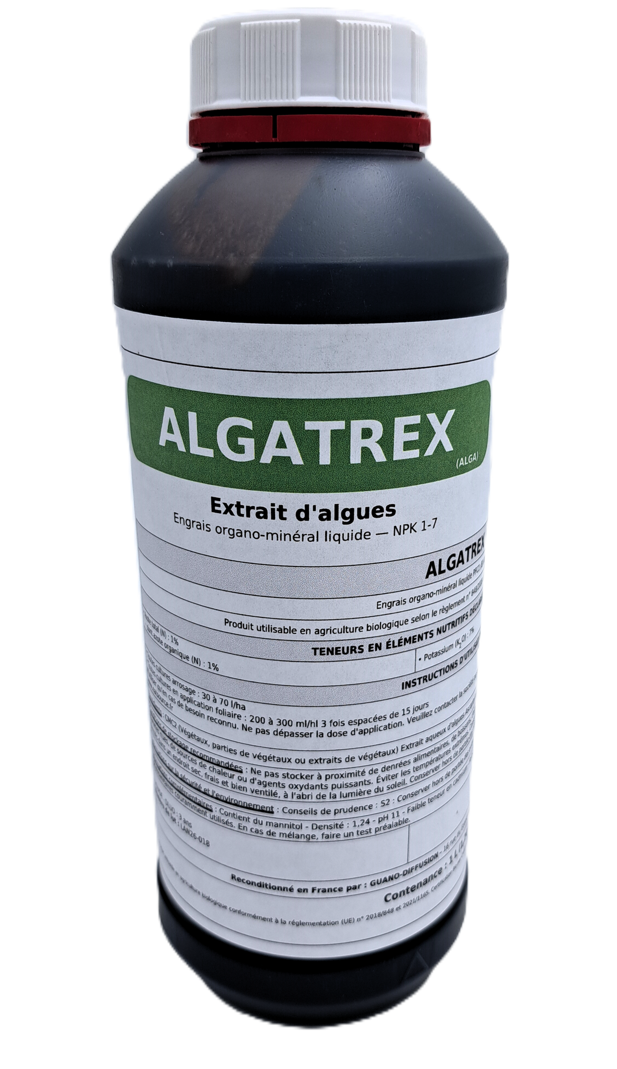 ALGATREX 1 L – engrais liquide à base d’Ascophyllum nodosum